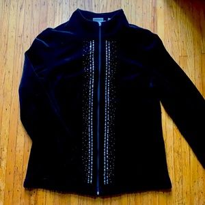 Velvet black studded jacket